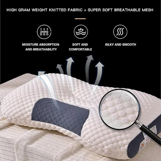 Almohada de punto ergonómica 3D